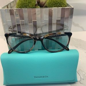 Tiffany TF2135 8212 Eyeglass Frame. Dark Havana Brien with Grey Spots